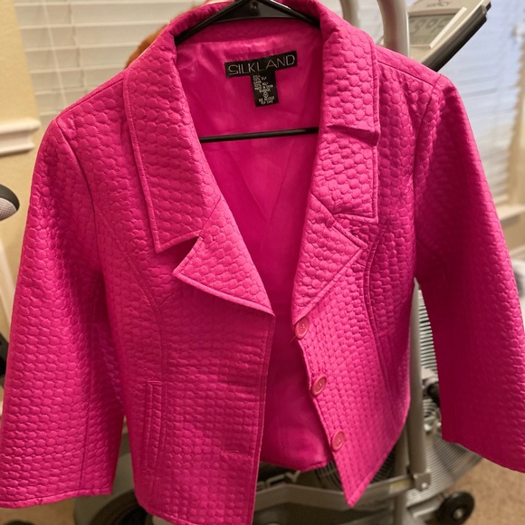 SilkLand Jackets & Coats 0 Silk Hot Pink Jacket Poshmark